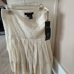 Etcetera Ivory Lace Pleated Skirt